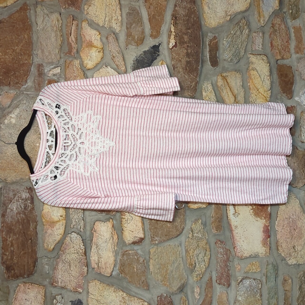 Soft Surroundings lolana dress white and pink